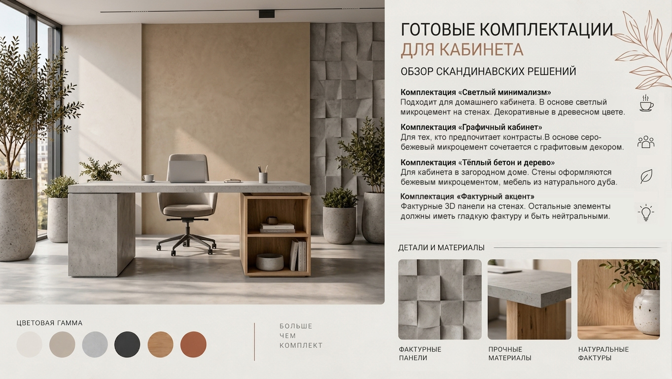 Особенности скандинавского стиля для кабинета