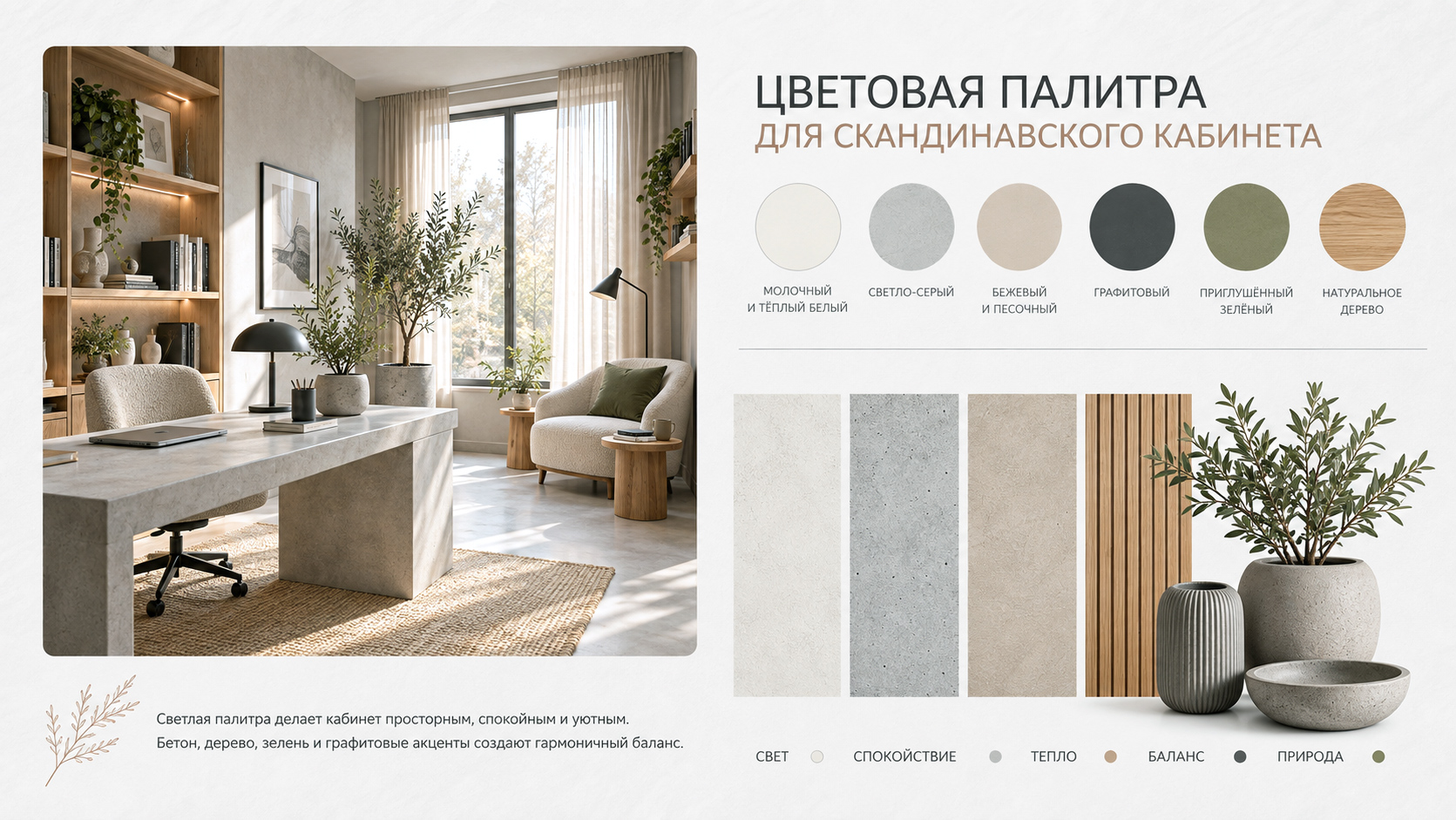 Особенности скандинавского стиля для кабинета