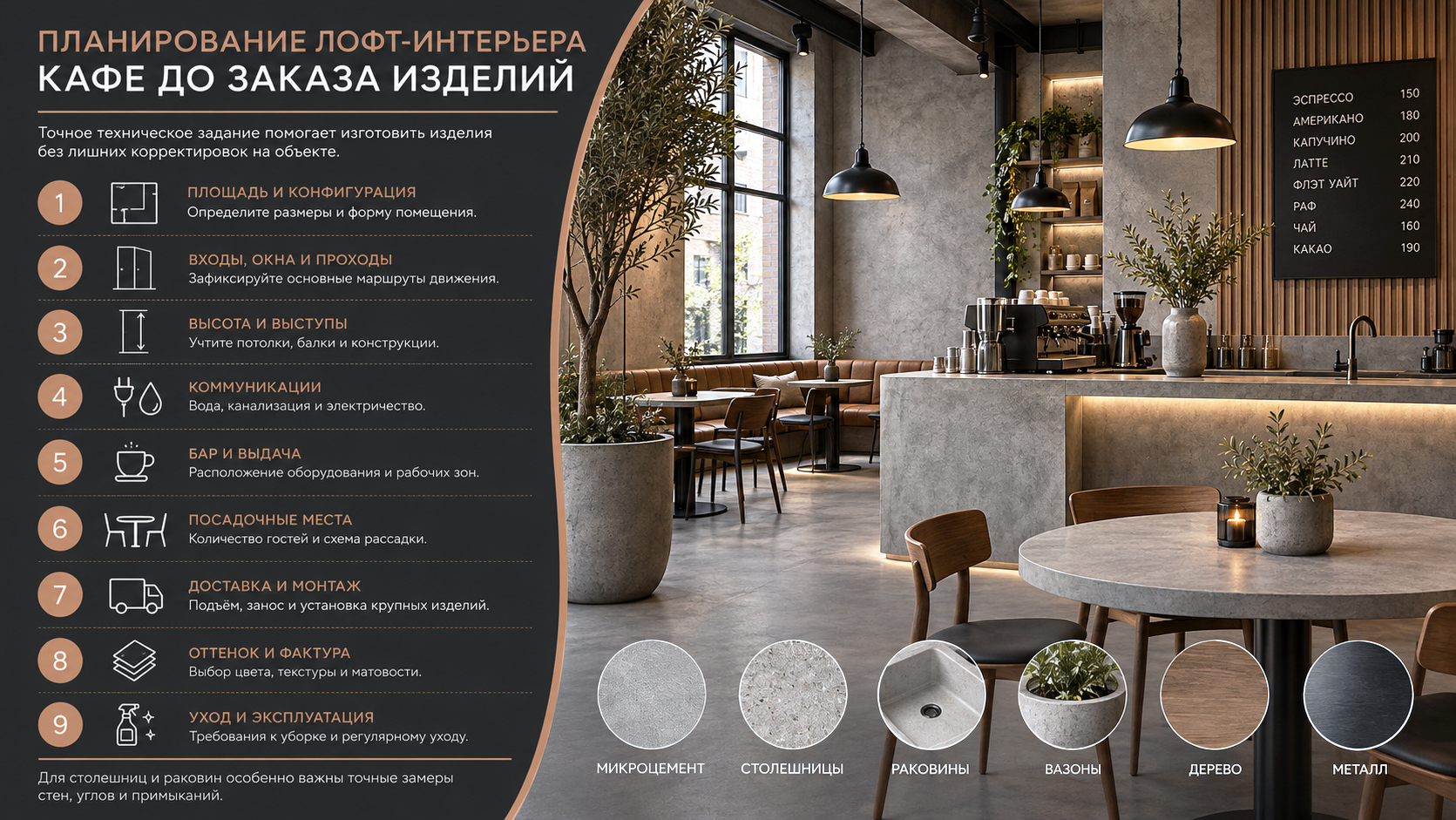 Особенности стиля лофт для кафе