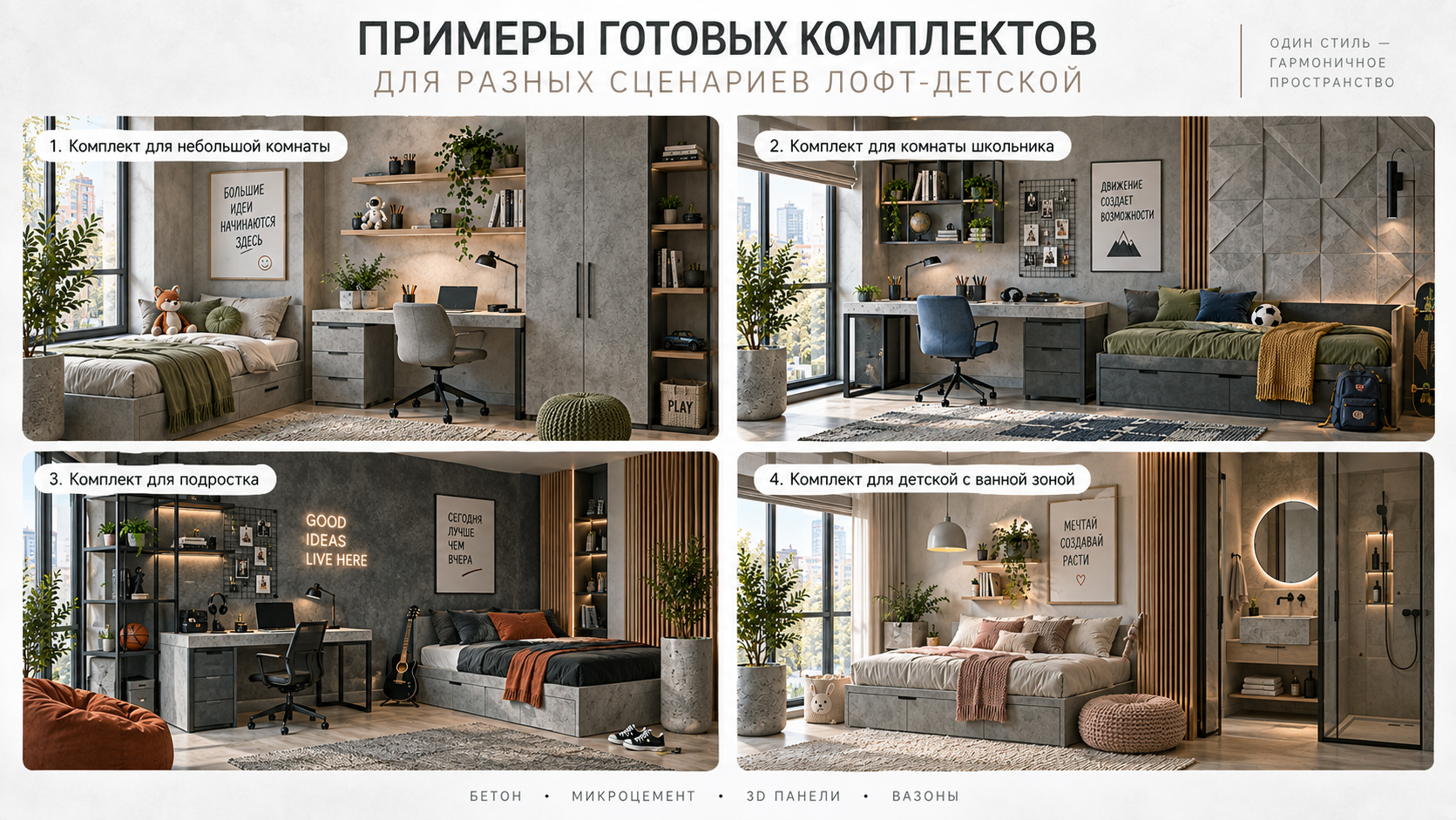 Особенности стиля лофт для детской комнаты