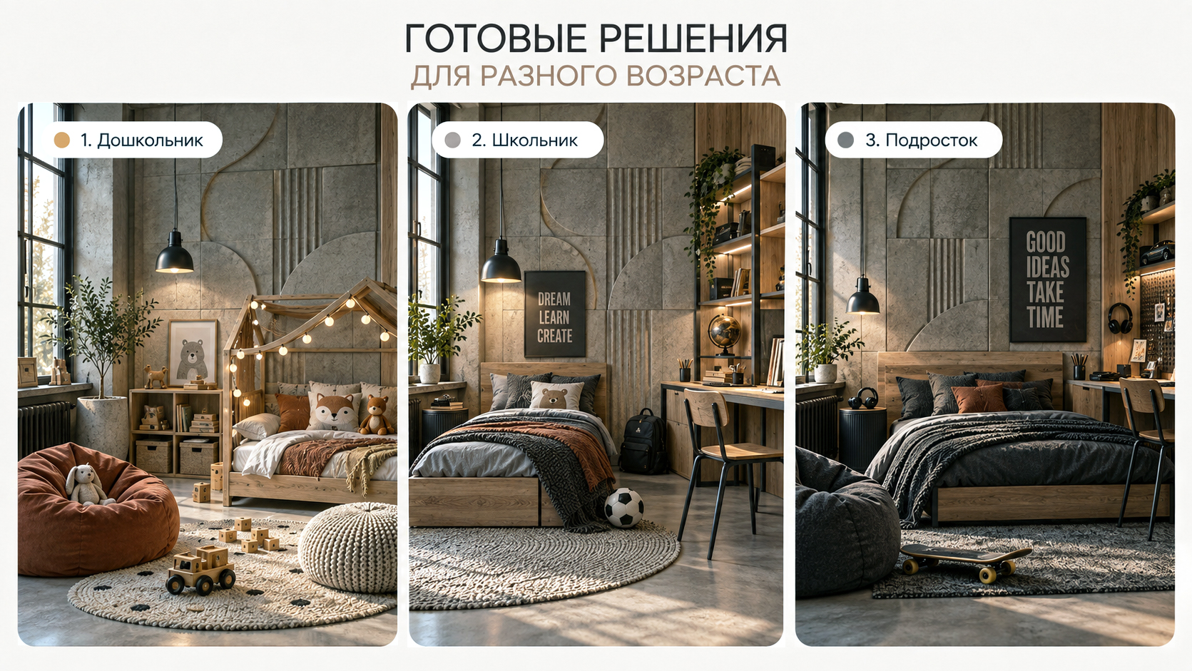 Особенности стиля лофт для детской комнаты