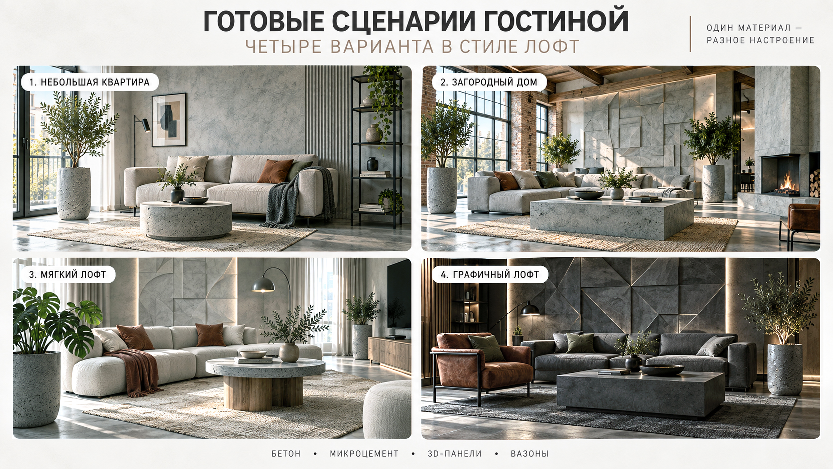 Особенности стиля лофт для гостиной