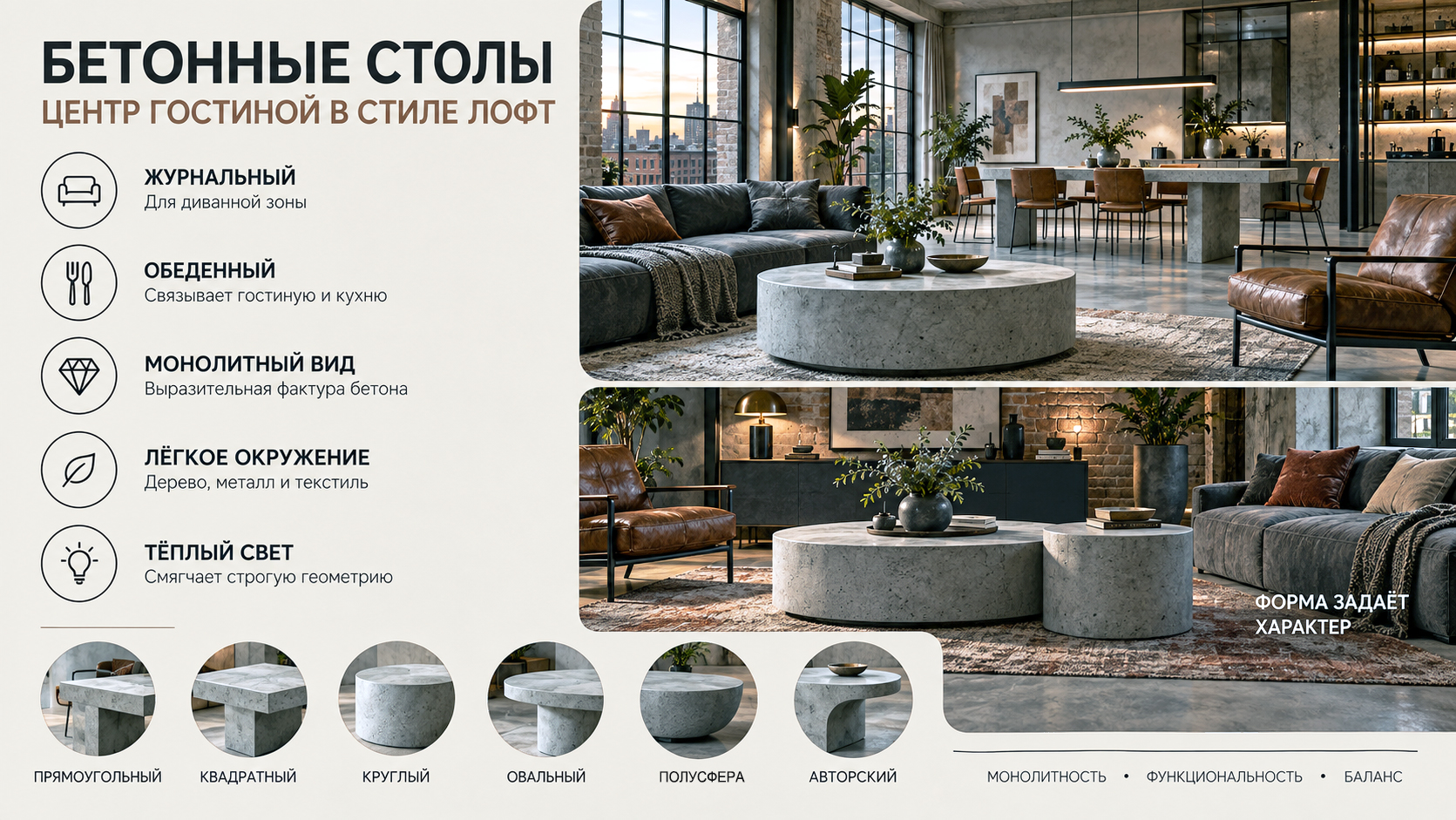 Особенности стиля лофт для гостиной