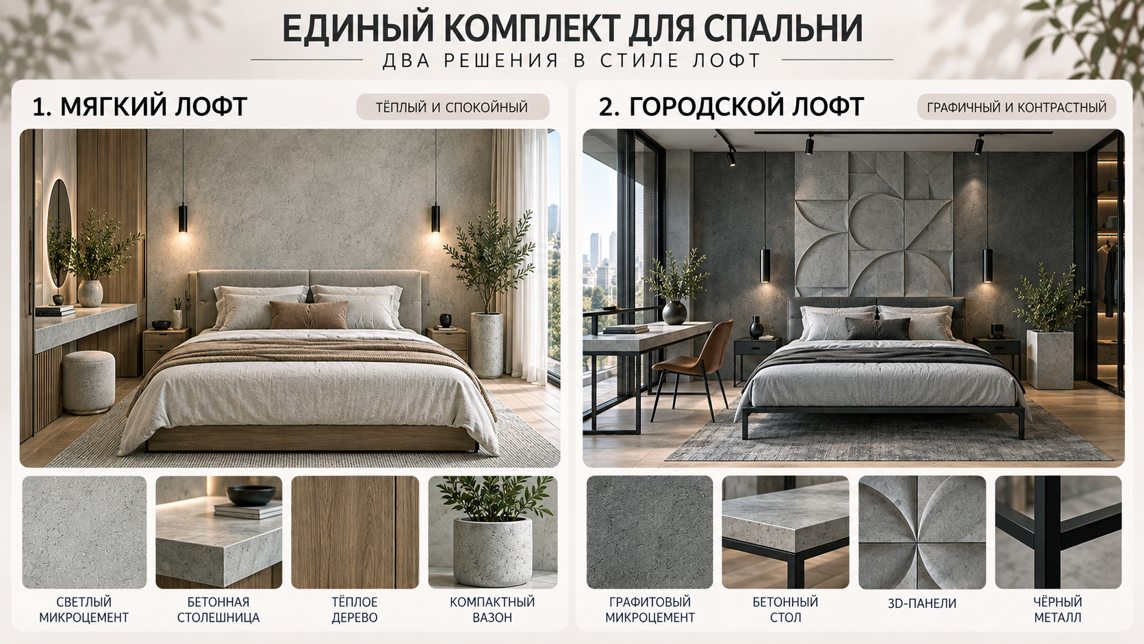 Особенности стиля лофт для спальни