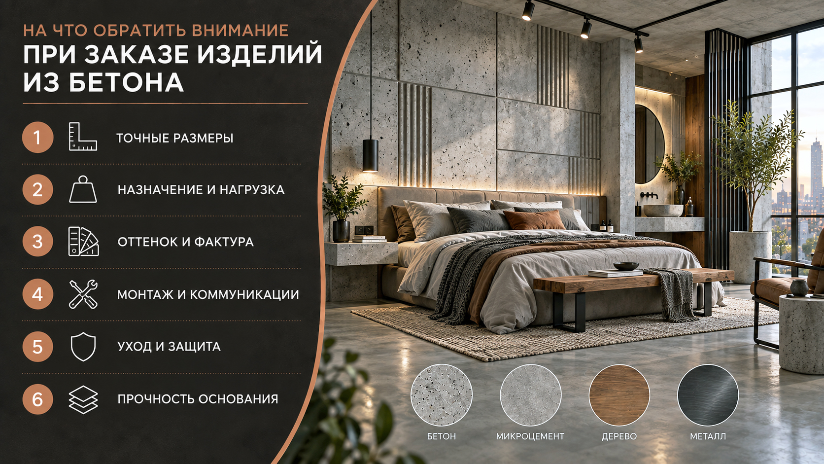 Особенности стиля лофт для спальни