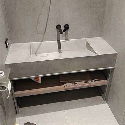 Бетонная интерьерная раковина