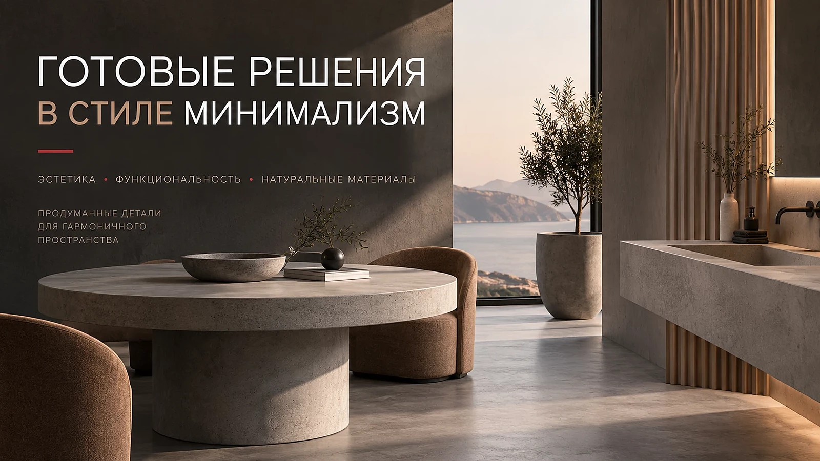 Готовые решения в стиле минимализм