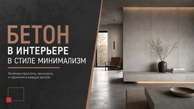 Бетон в интерьере в стиле минимализм