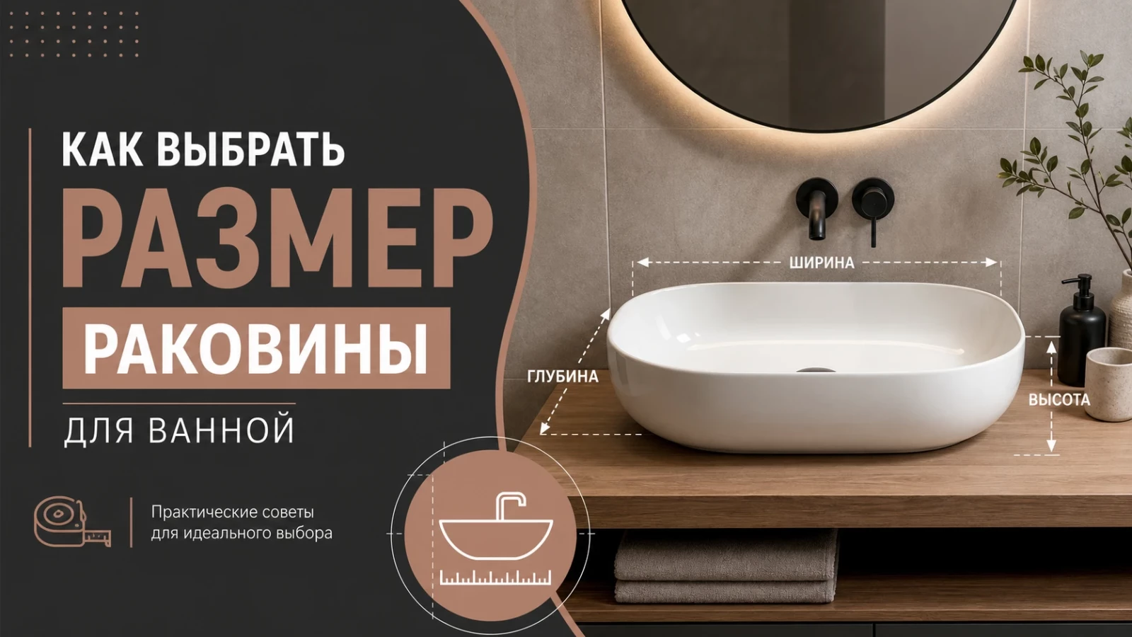 Как выбрать размер раковины для ванной