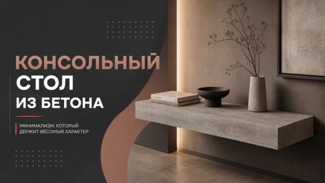 Консольный стол из бетона