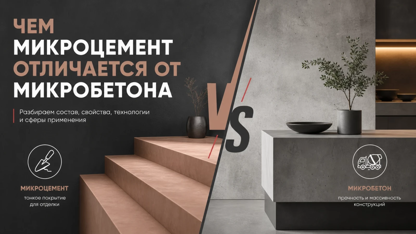 Чем микроцемент отличается от микробетона