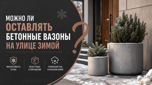 Можно ли оставлять бетонные вазоны на улице зимой