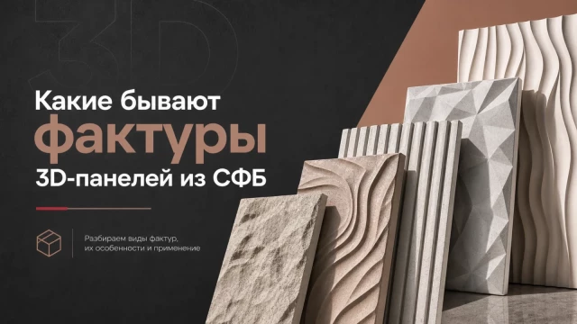 Какие бывают фактуры 3D-панелей из СФБ