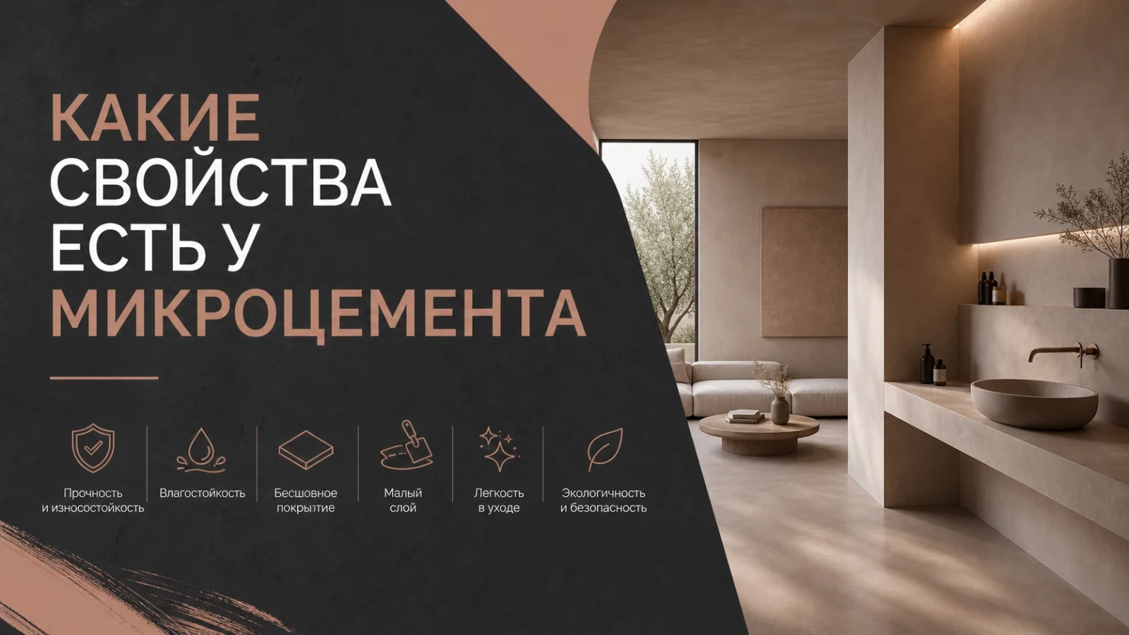 Какие свойства есть у микроцемента