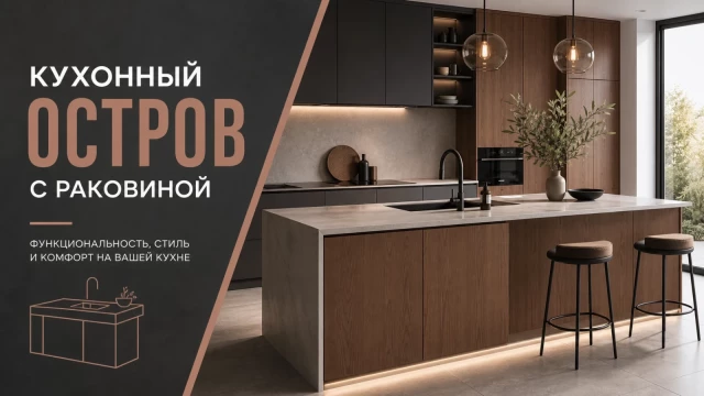 Кухонный остров с раковиной