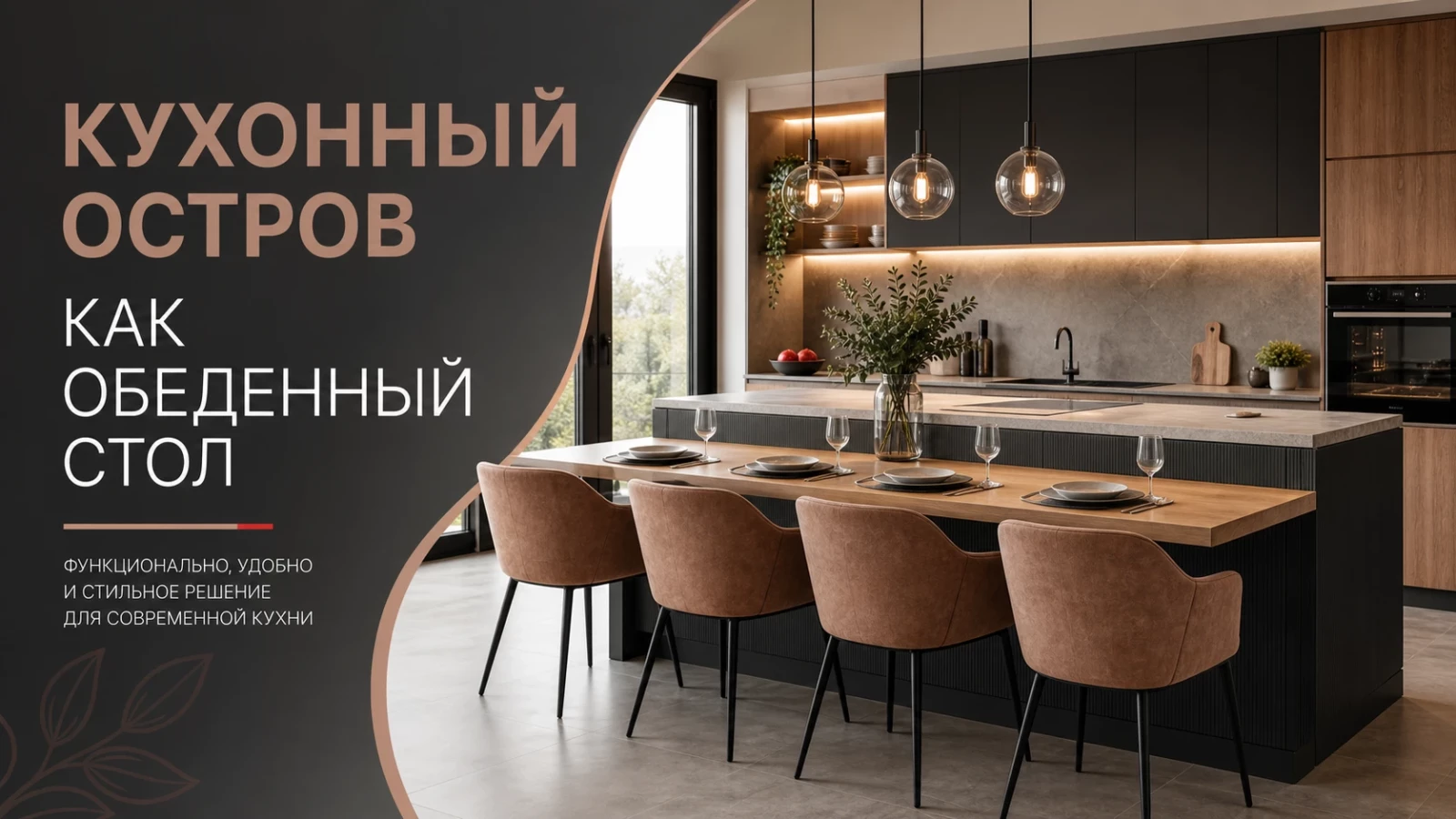 Кухонный остров как обеденный стол