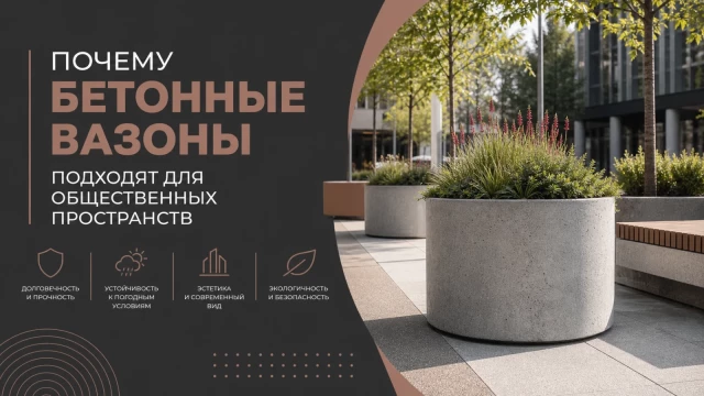 Почему бетонные вазоны подходят для общественных пространств