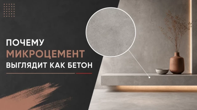Почему микроцемент выглядит как бетон