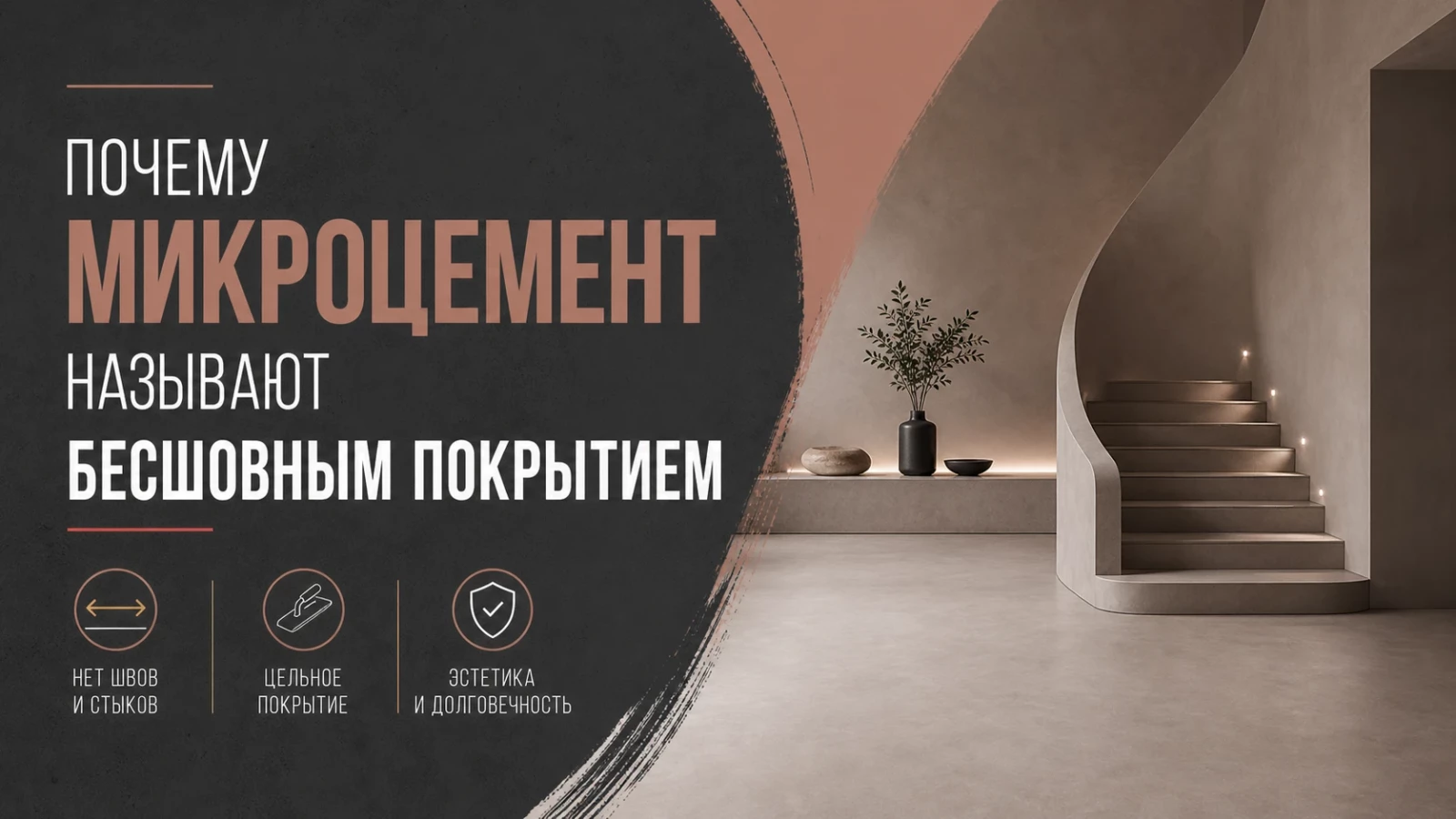Почему микроцемент называют бесшовным покрытием