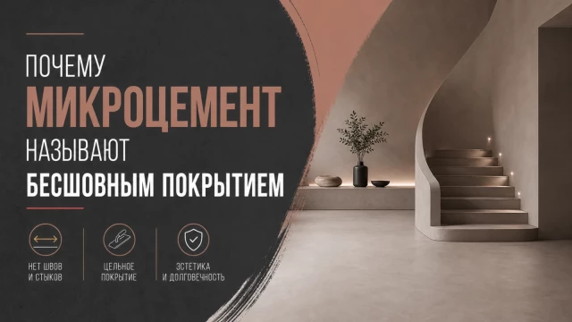 Почему микроцемент называют бесшовным покрытием