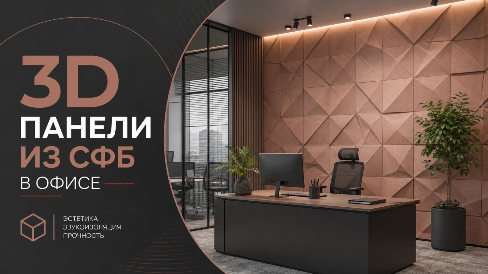 3D-панели из СФБ в офисе