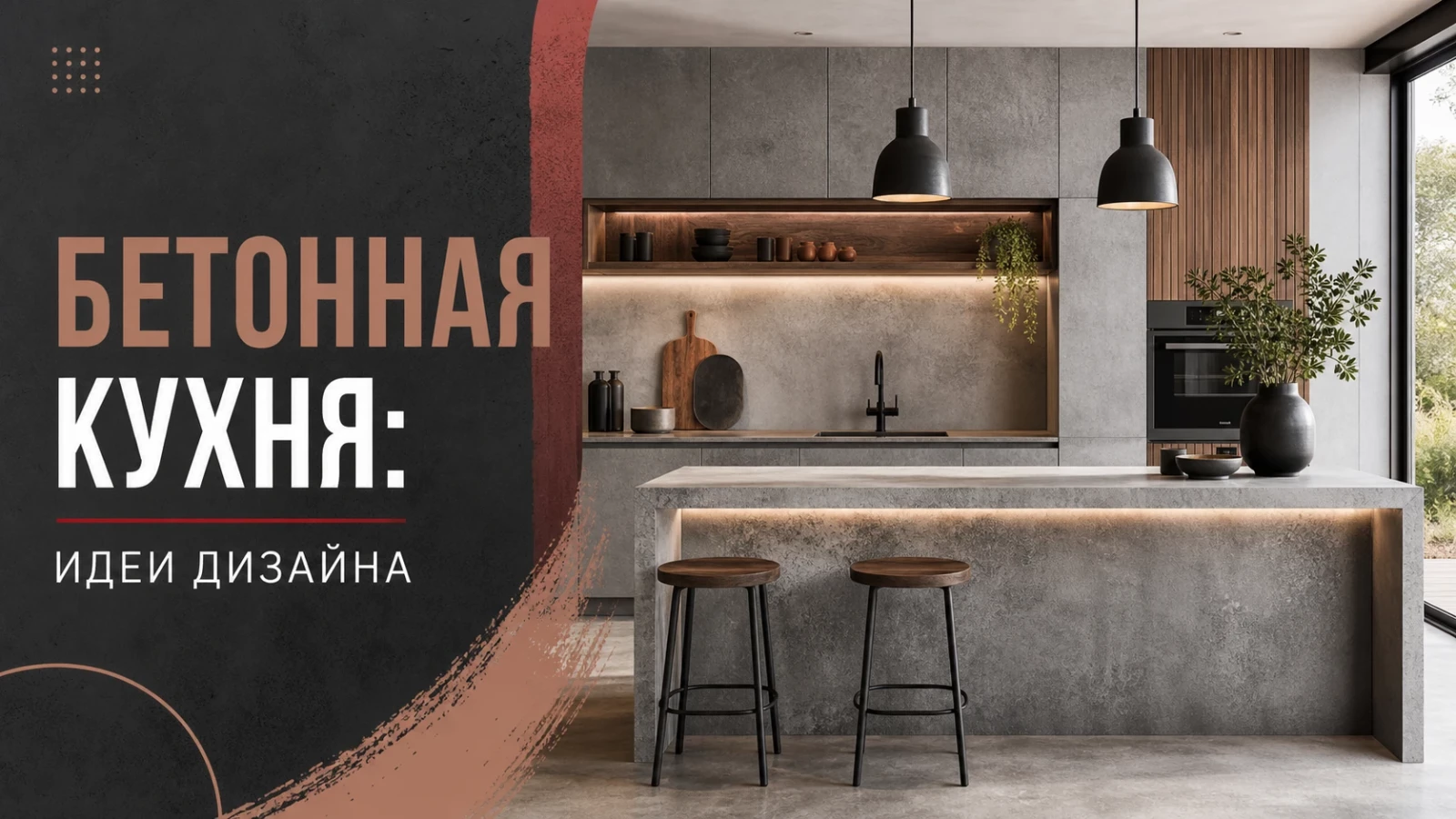 Бетонная кухня: идеи дизайна