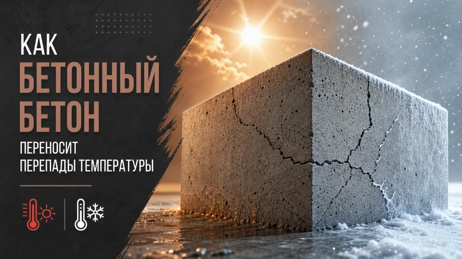 Как ббетонный етон переносит перепады температуры