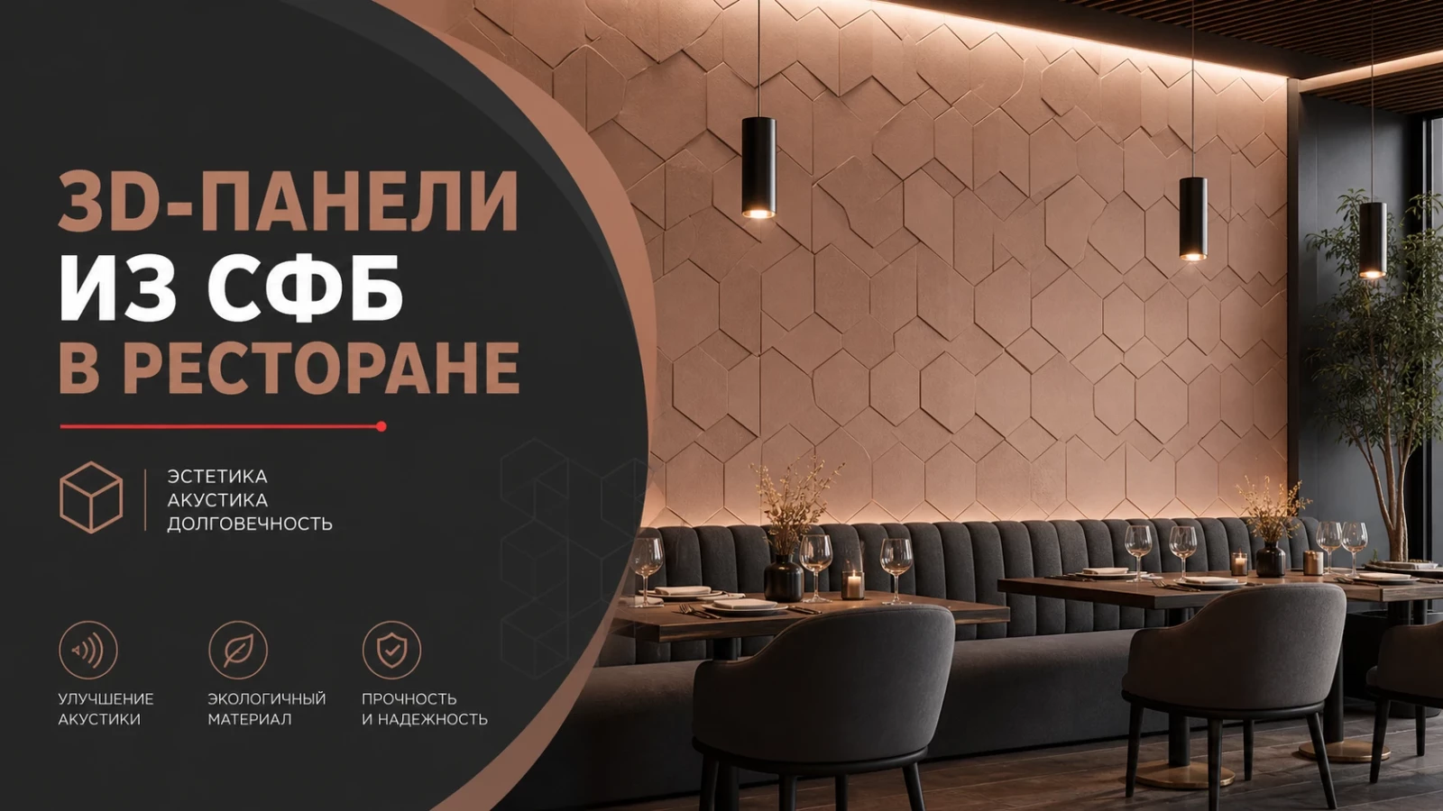 3D-панели из СФБ в ресторане