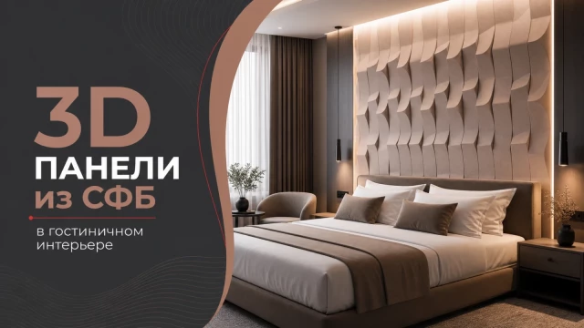 3D-панели из СФБ в гостиничном интерьере