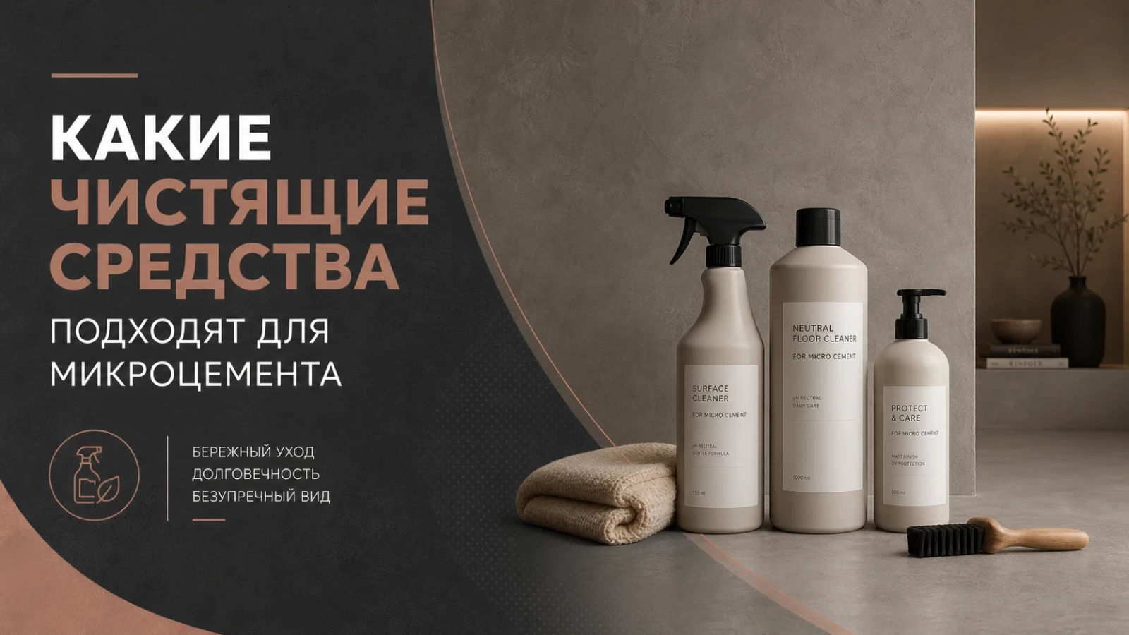 Какие чистящие средства подходят для микроцемента