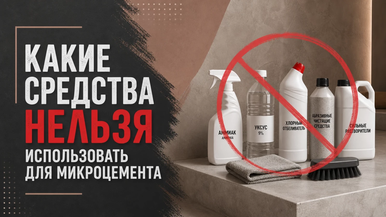 Какие средства нельзя использовать для микроцемента