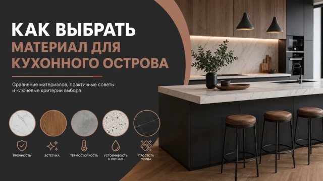 Как выбрать материал для кухонного острова