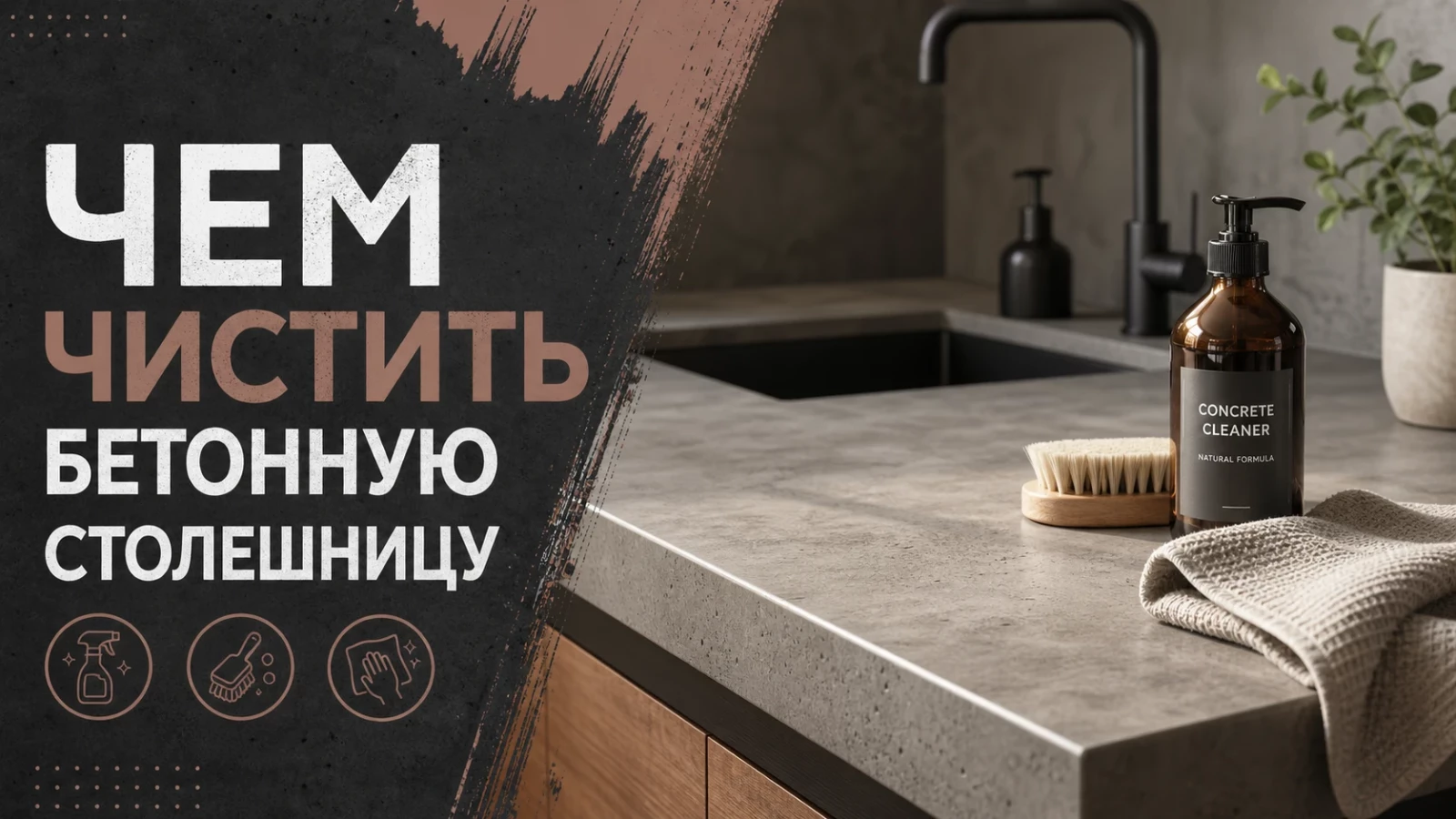 Чем чистить бетонную столешницу