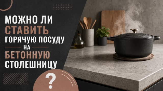 Можно ли ставить горячую посуду на бетонную столешницу