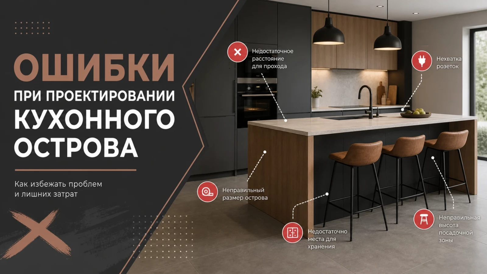 Ошибки при проектировании кухонного острова