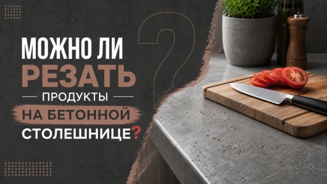Можно ли резать продукты на бетонной столешнице