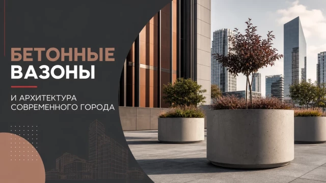 Бетонные вазоны и архитектура современного города