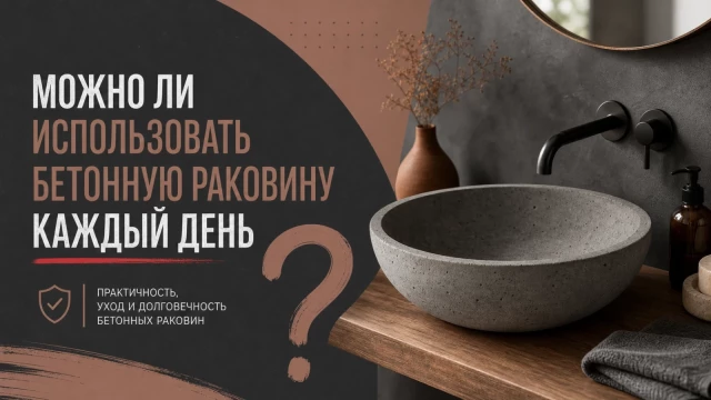 Можно ли использовать бетонную раковину каждый день