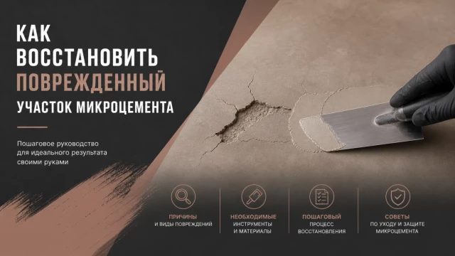 Как восстановить поврежденный участок микроцемента
