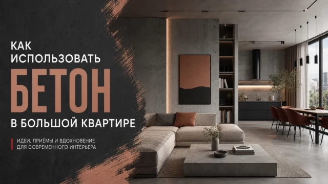 Как использовать бетон в большой квартире