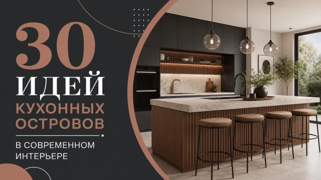 30 идей кухонных островов в современном интерьере