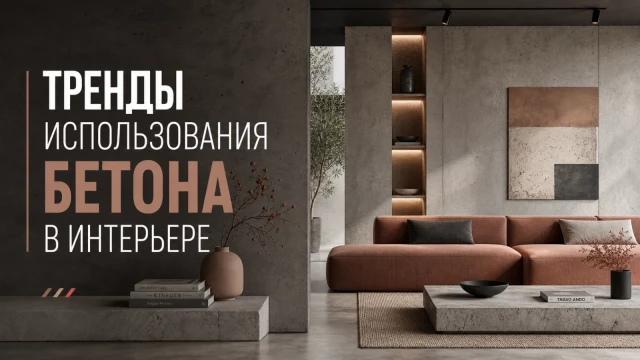 Тренды использования бетона в интерьере