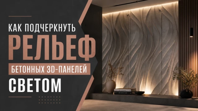Как подчеркнуть рельеф бетонных 3D-панелей светом