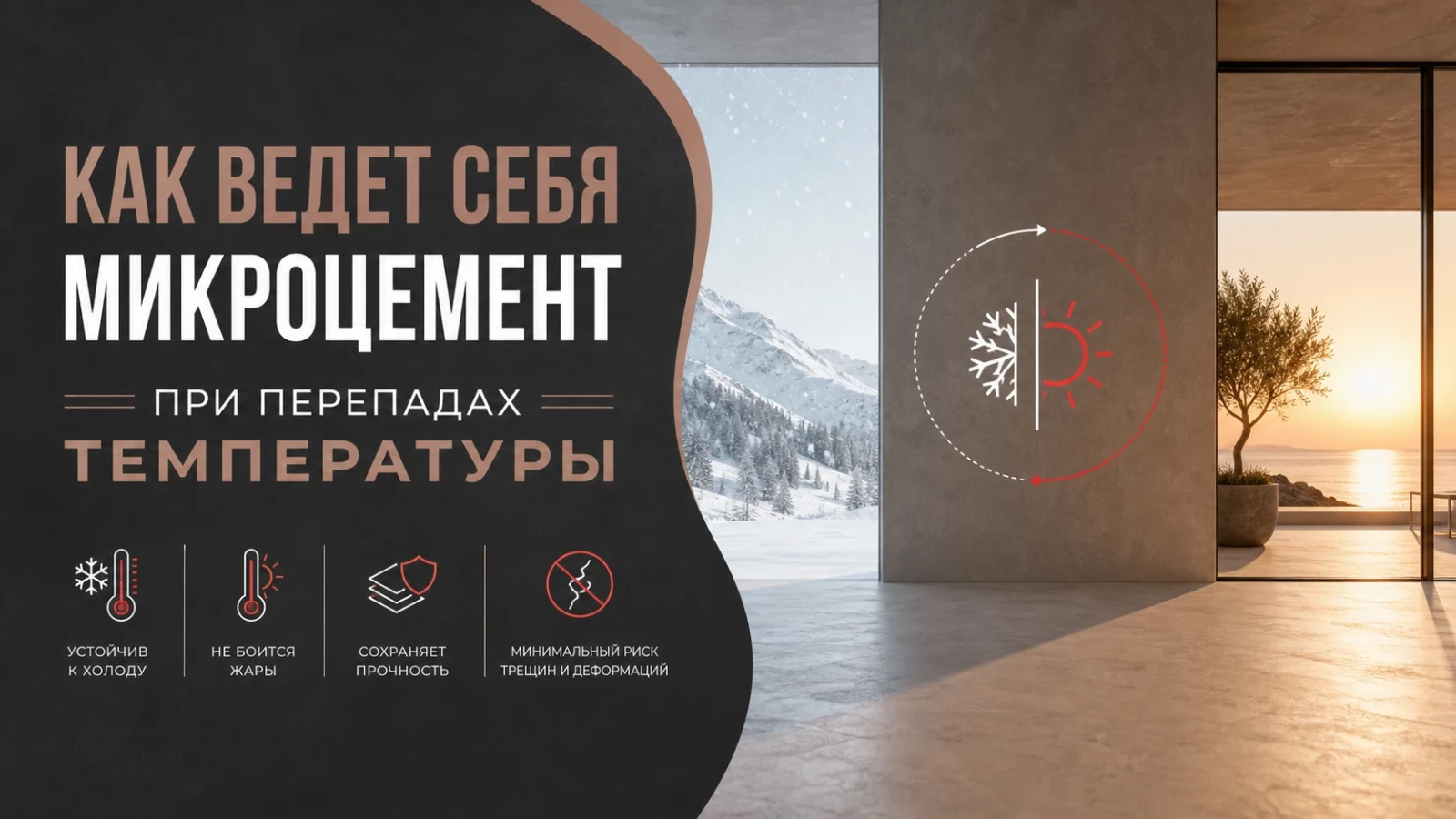 Как ведет себя микроцемент при перепадах температуры