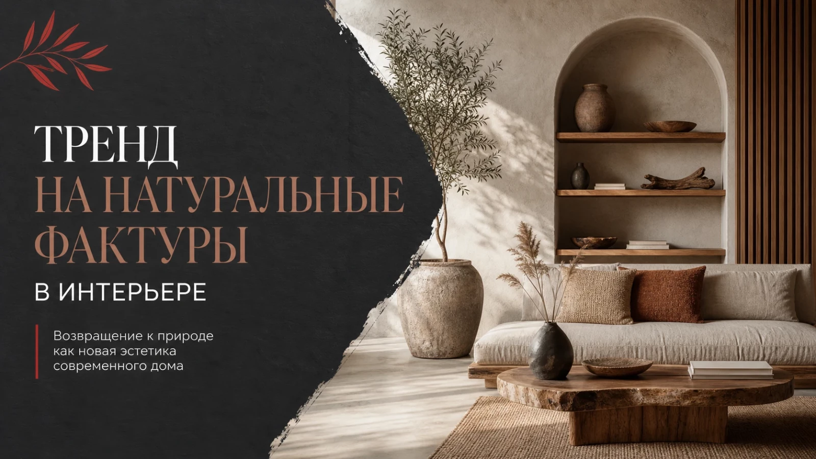 Тренд на натуральные фактуры в интерьере