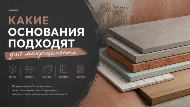 Какие основания подходят для микроцемента