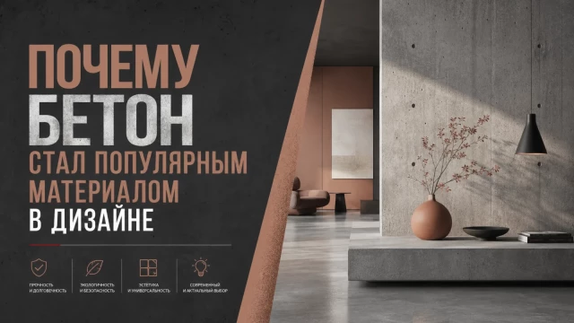 Почему бетон стал популярным материалом в дизайне