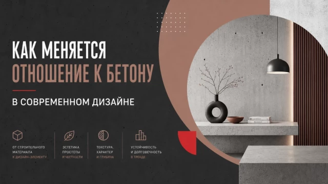 Как меняется отношение к бетону в современном дизайне