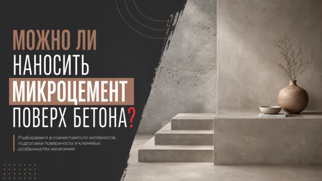 Можно ли наносить микроцемент поверх бетона