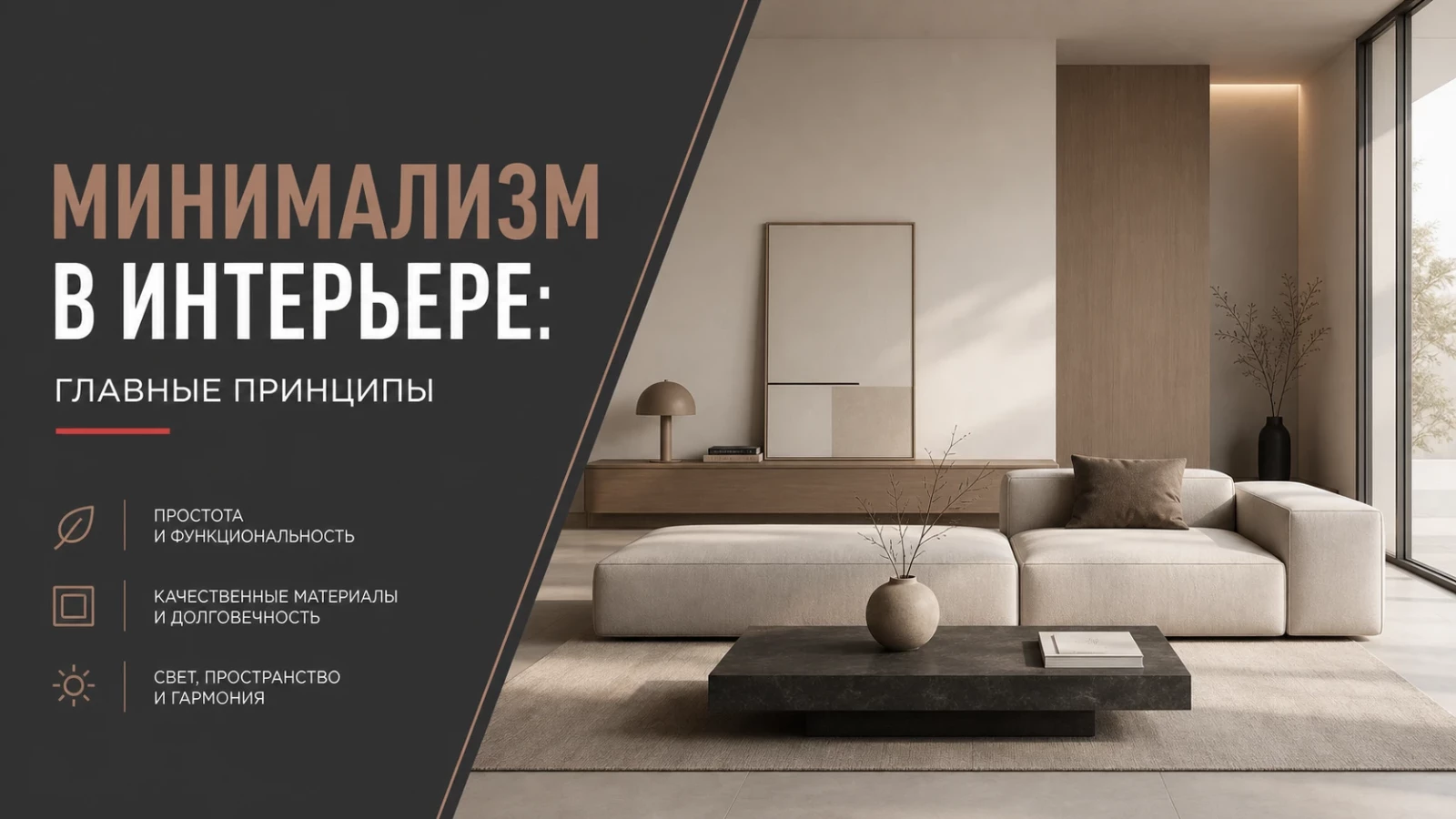 Минимализм в интерьере: главные принципы